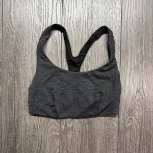 Lululemon Free To Be Zen Bra Grey Haze Multi Size 4 Gym Yoga Running
